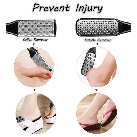 26 in 1 Stainless Steel Foot Care Kit Foot Rasp Dead Skin Remover Pedicure Kit,F - Picture 5 of 6